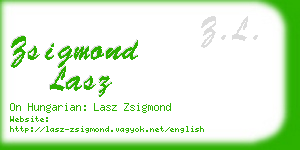 zsigmond lasz business card